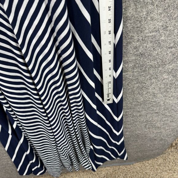 Maurices Dress Women L Large Black Striped Maxi Long Sleeveless Rayon Casual - Picture 5 of 7